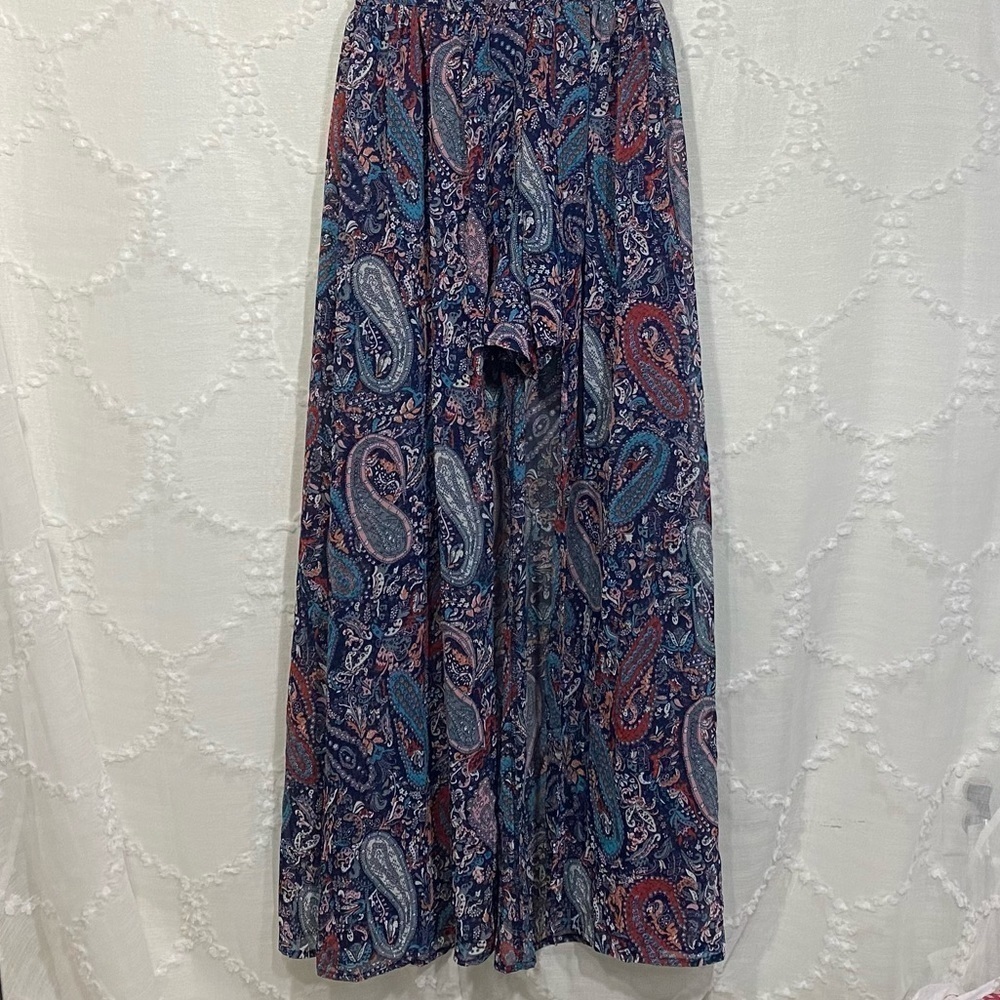 NWT Sugar + lips paisley blue romper dress size XS - Picture 3 of 10